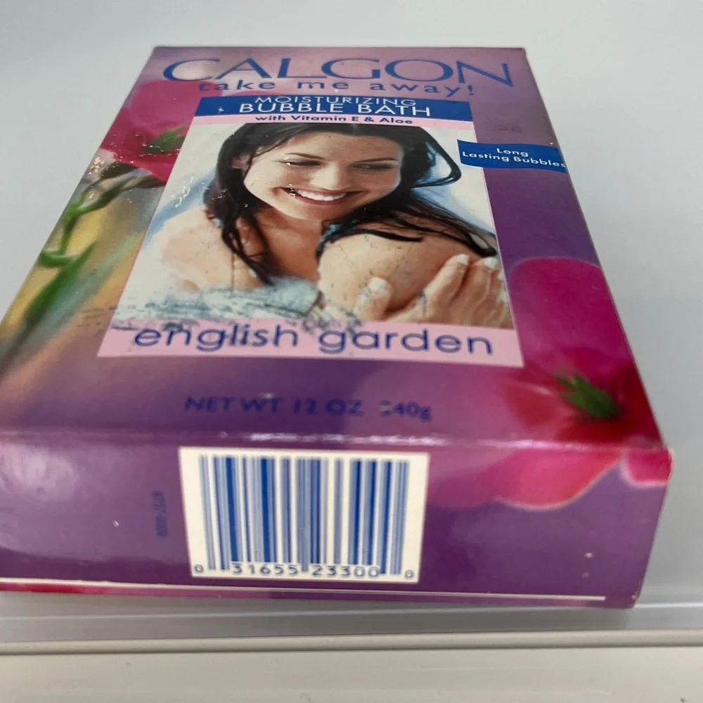 Vintage New Sealed Calgon Take Me Away Moisturizing Bubble Bath English Garden